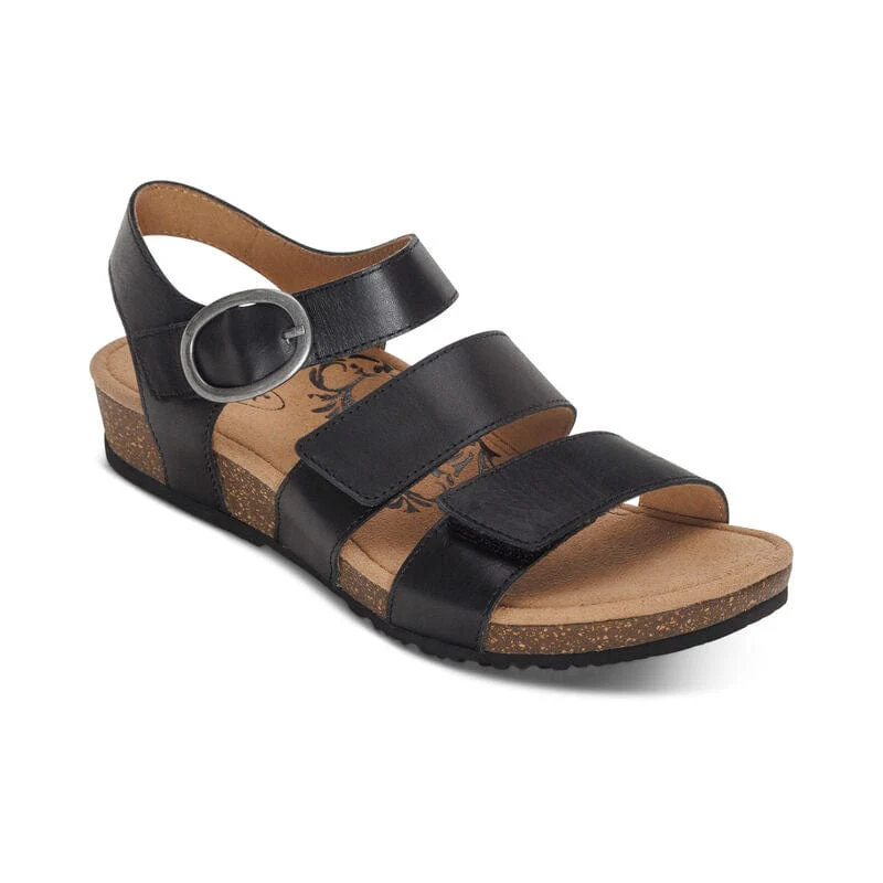 Aetrex Women's Lilly Sandals- Black