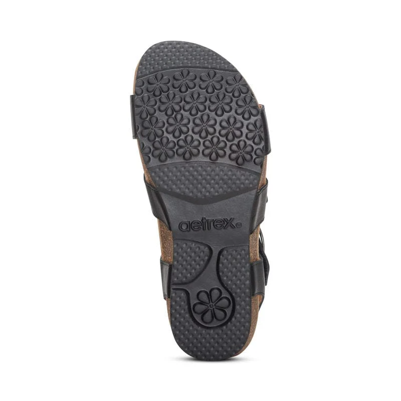 Aetrex Women's Lilly Sandals- Black - Image 6