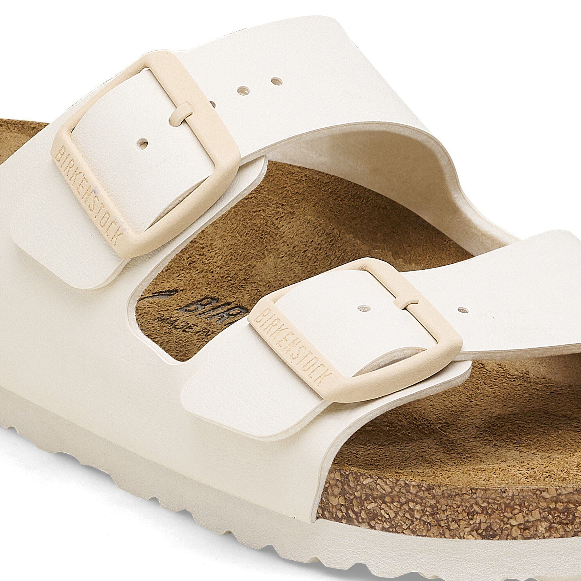 Birkenstock Arizona Birko-Flor Sandals- Eggshell - Image 8