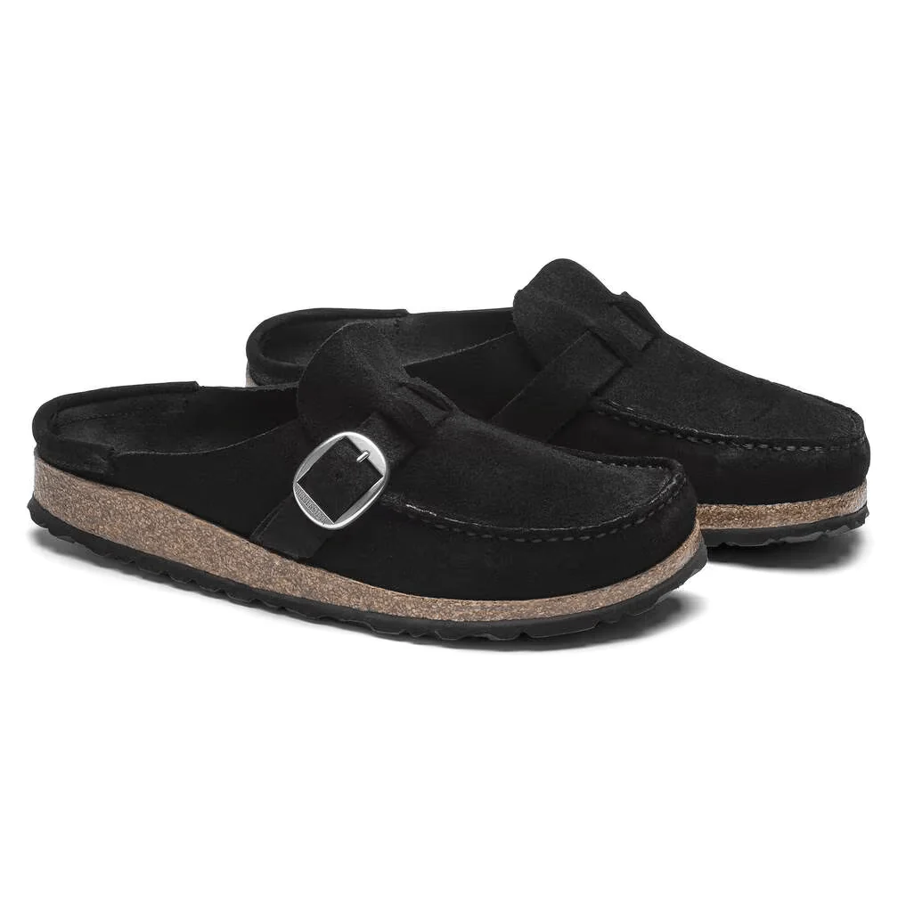 Birkenstock Buckley Suede Clogs- Black - Image 7