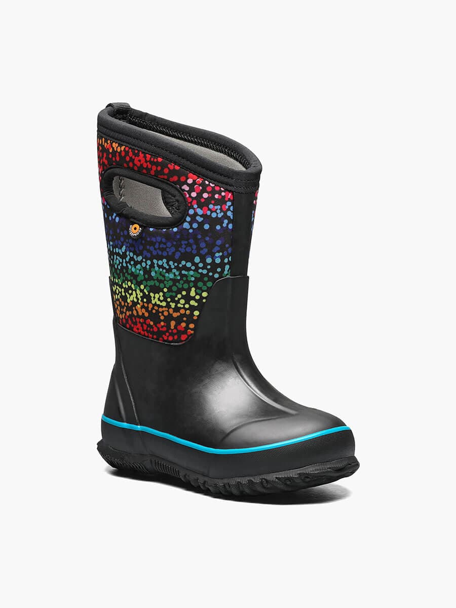 Bogs Kids Classic Boots- Black/ Rainbow - Image 2