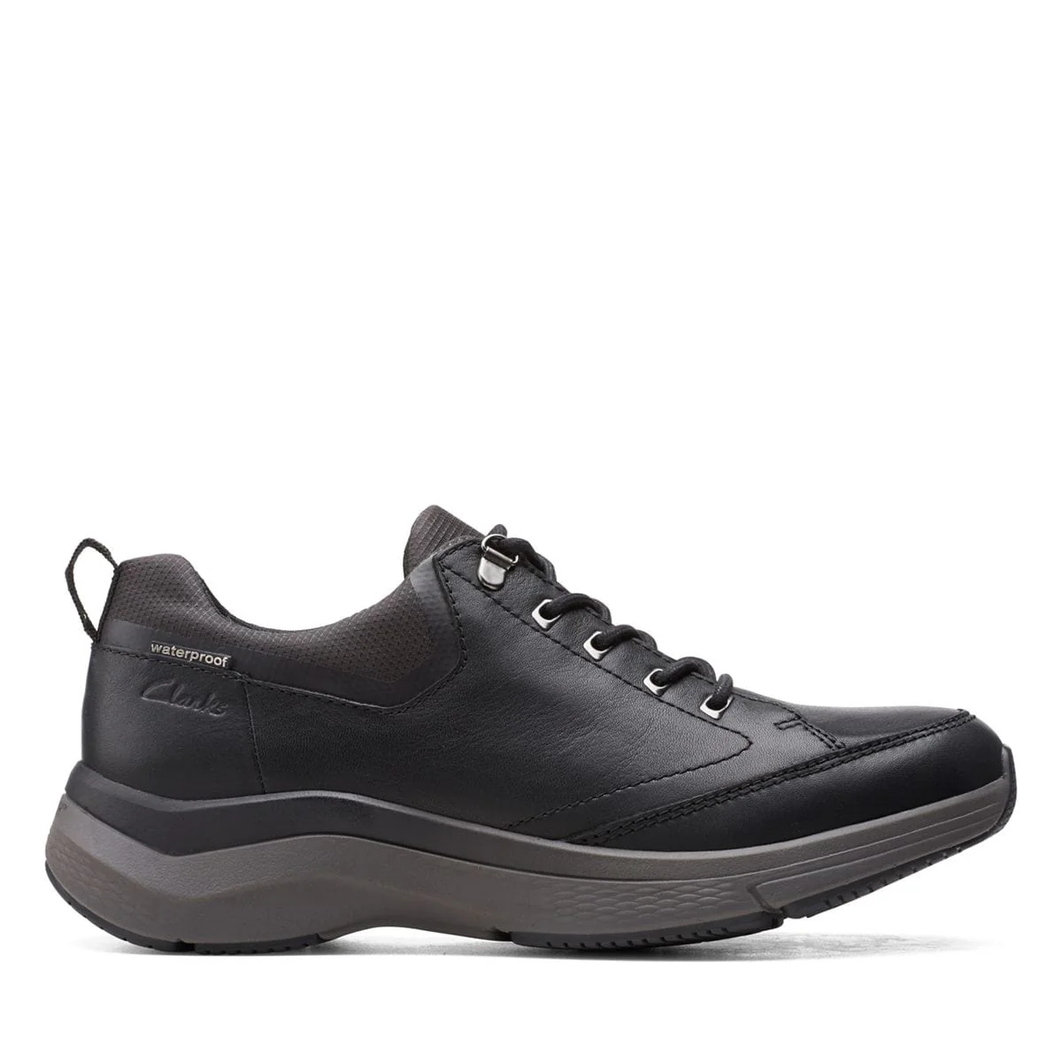 Clarks Men's Wave Vibe 2.0 Sneakers- Black Leather