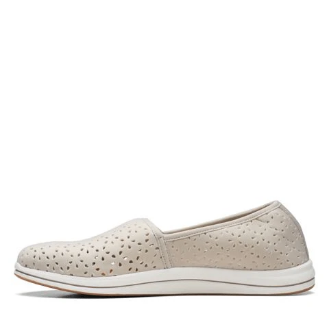 Clarks Women's Breeze Emily Slip Ons- Light Taupe - Image 6