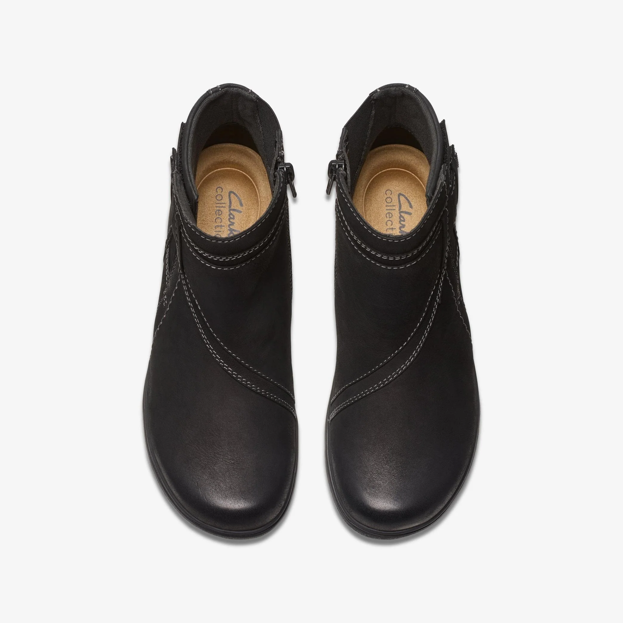 Clarks Women's Carleigh Boots- Black Leather - Image 6
