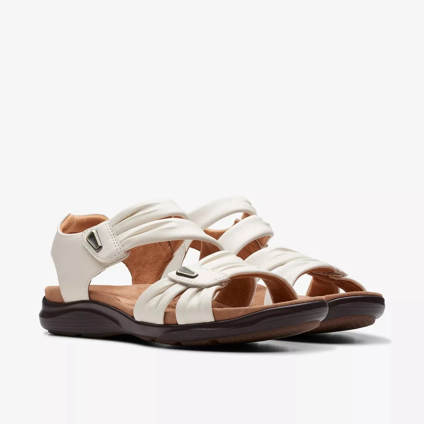 Clarks Women's Kitly Ave Sandals- Off White Leather - Image 3