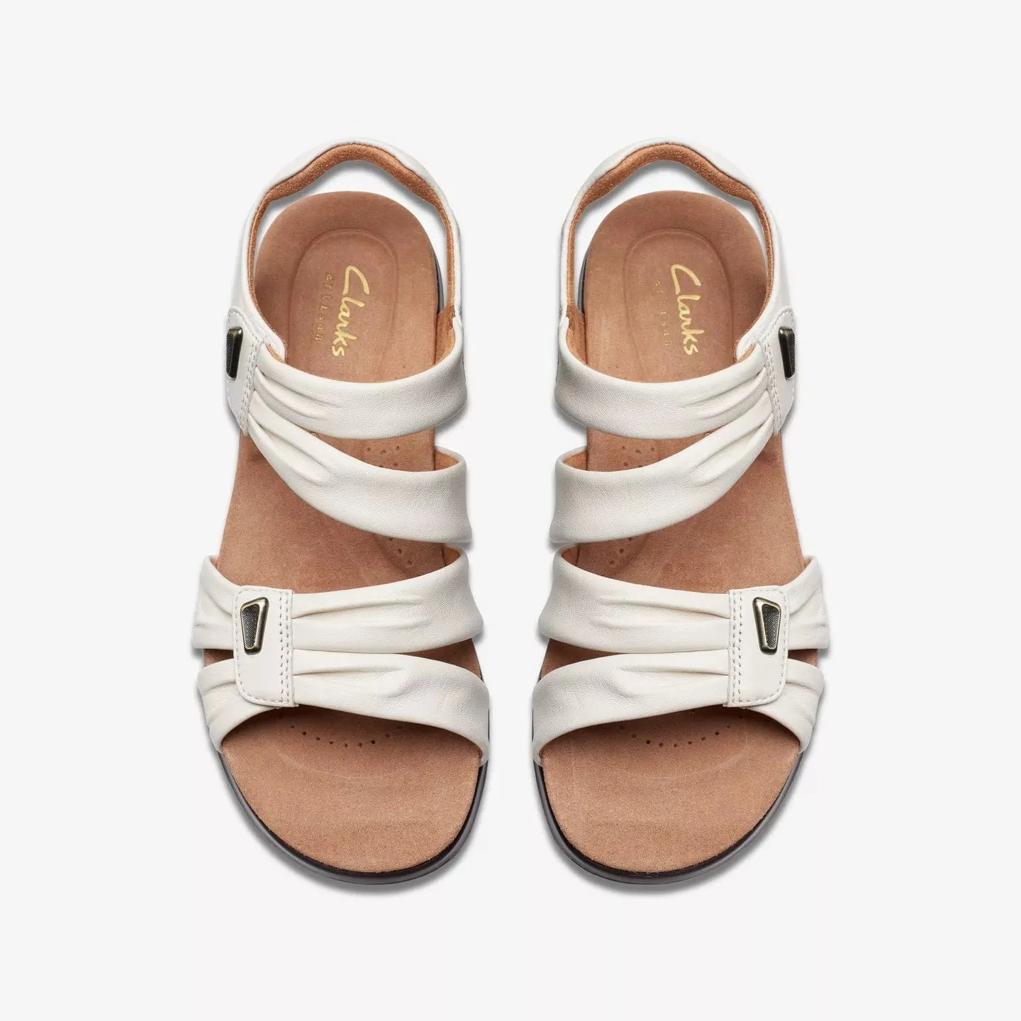 Clarks Women's Kitly Ave Sandals- Off White Leather - Image 4