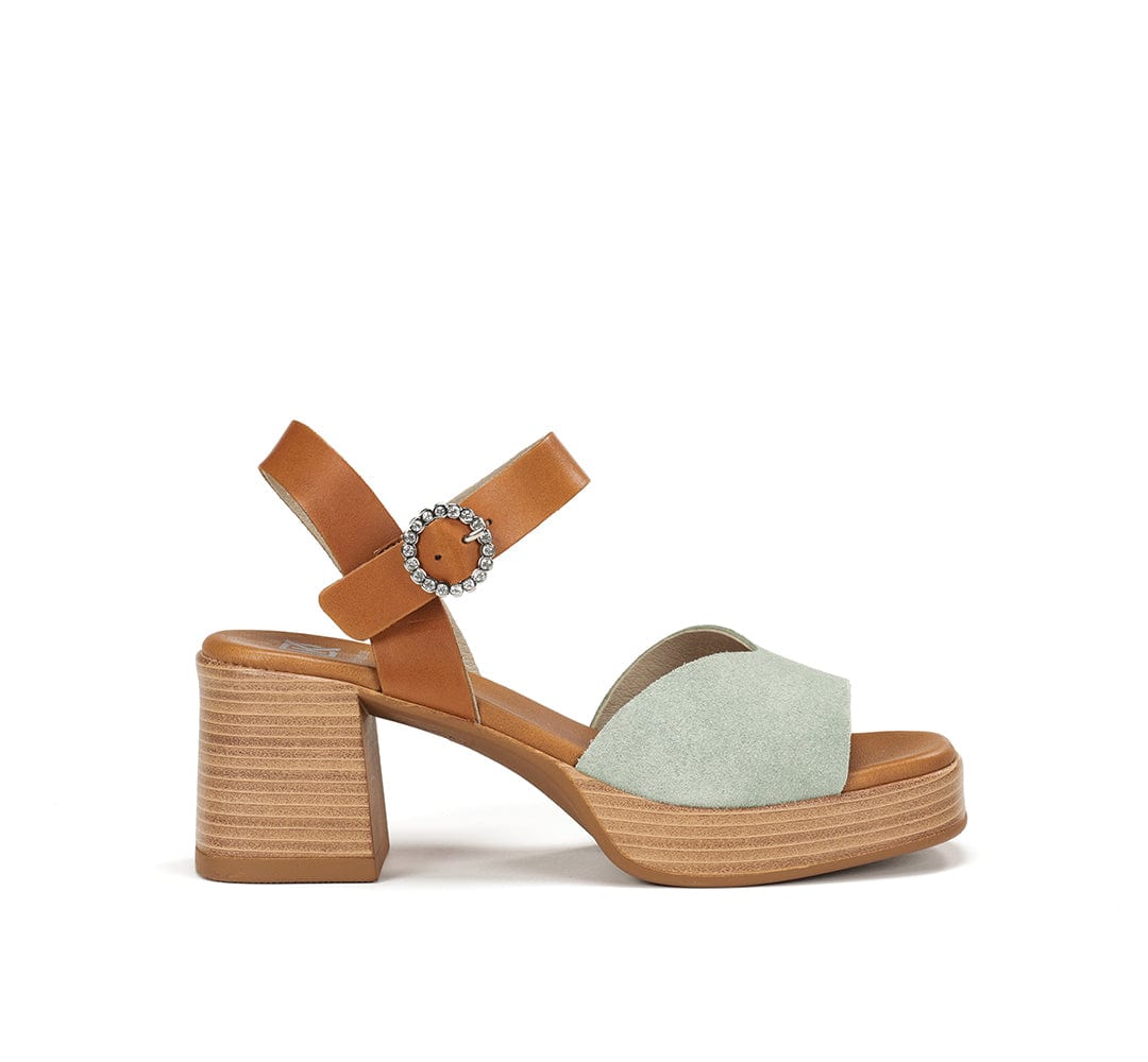 Dorking Women's Cati Diamond Platform Heels- Frog/ Cuero