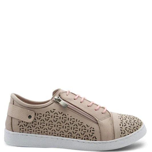 Dragonfly Women's Zip Perf Sneakers- Powder