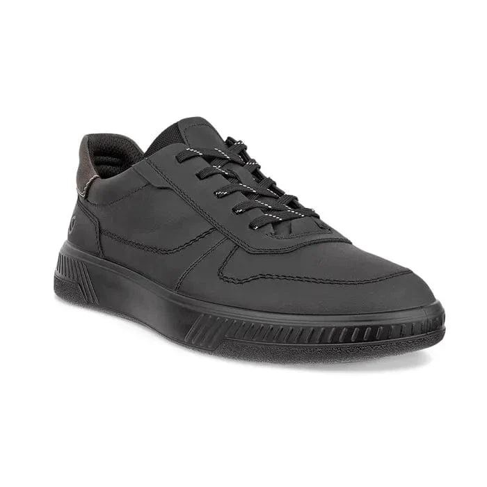 Ecco Men's Move Leather Sneakers- Black/ Magnet - Image 2