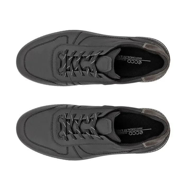 Ecco Men's Move Leather Sneakers- Black/ Magnet - Image 5