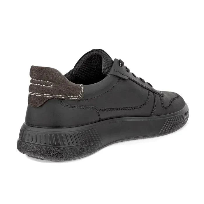Ecco Men's Move Leather Sneakers- Black/ Magnet - Image 6