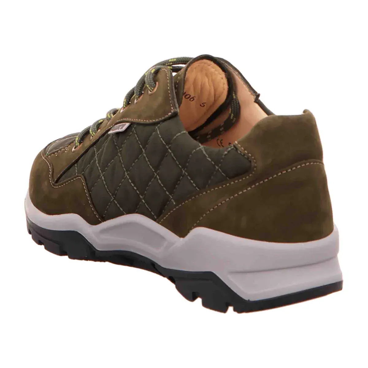 Finn Comfort Women's Tessin Walking Shoes- Nubuk/ Quilt Olive - Image 4
