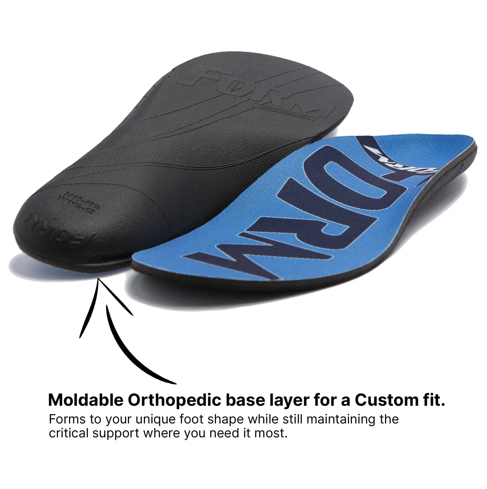 Form Unisex Maximum Support Thick Cushion Insoles- Blue - Image 2