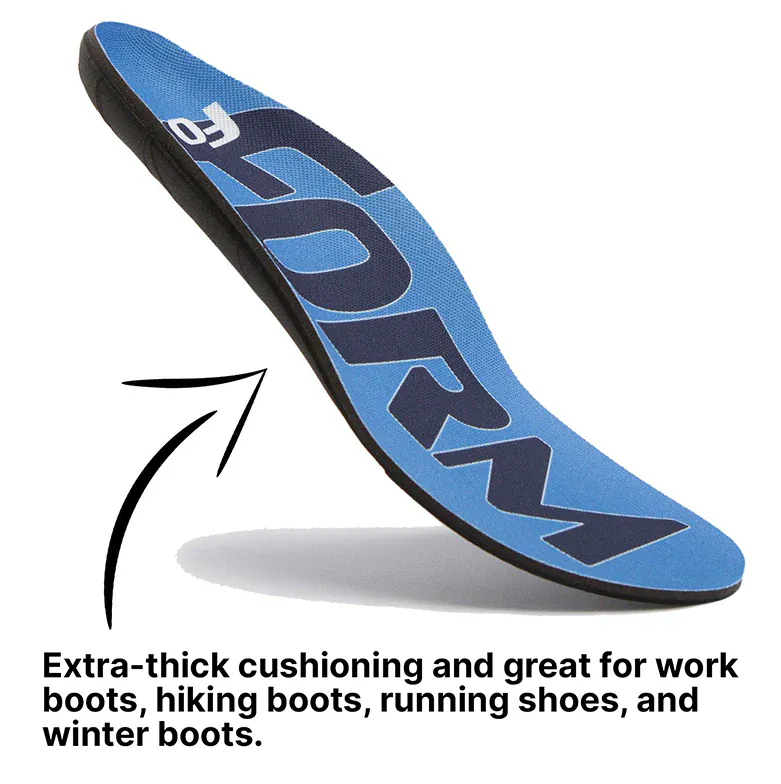Form Unisex Maximum Support Thick Cushion Insoles- Blue - Image 3