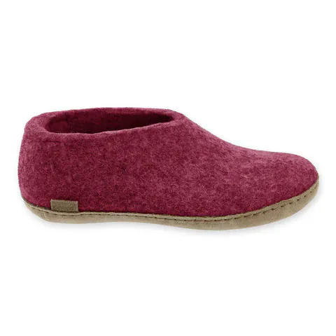 Glerups Shoe Slippers- Cranberry