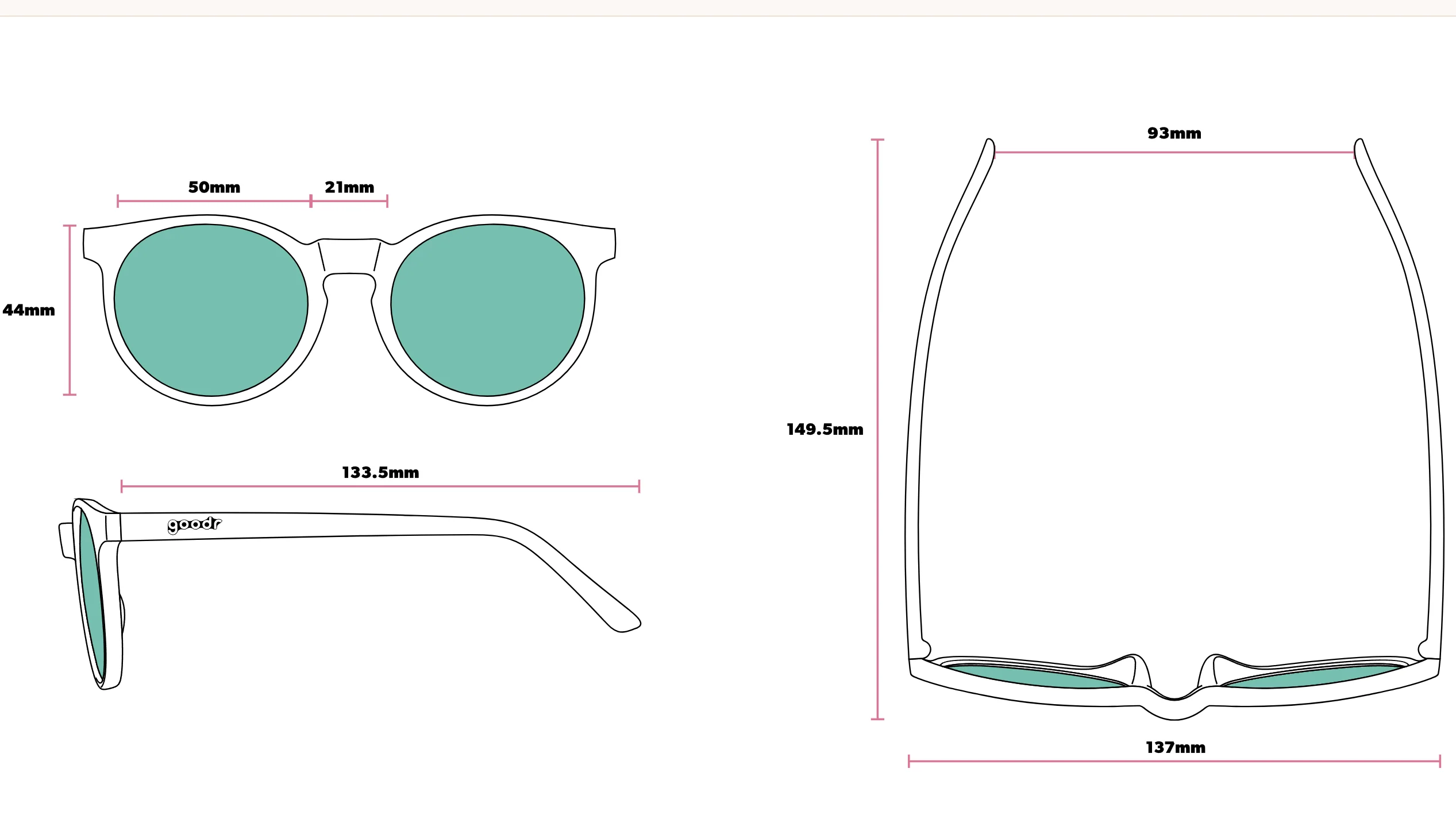 Goodr Canada Circle G Sunglasses- Nine Dollar Pour Over - Image 4