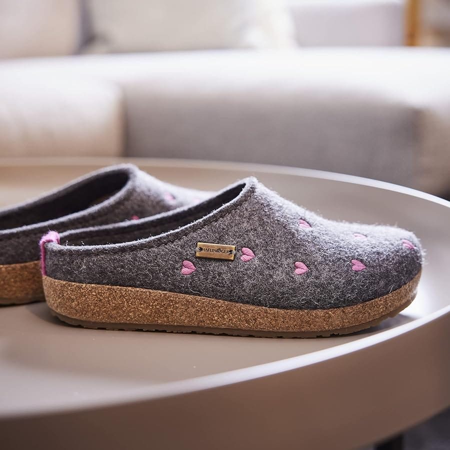 Haflinger Women's Cuoricino Slippers- Grey - Image 2