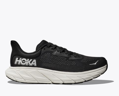 Hoka Men's Arahi 7 Running Shoes- Black/White