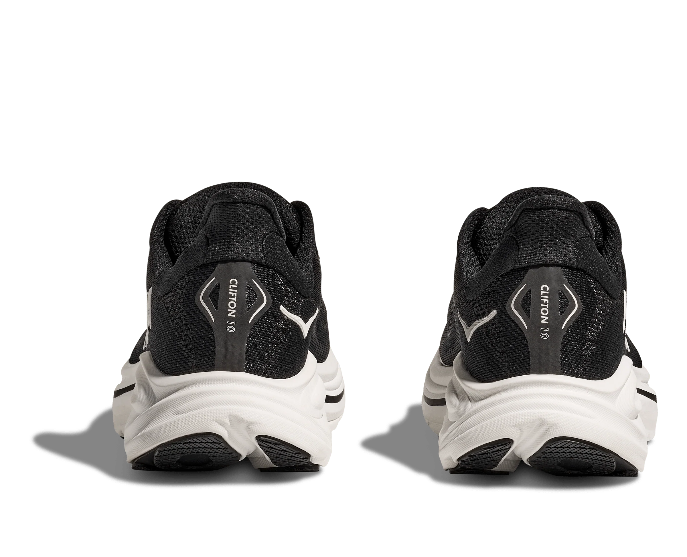 Hoka Men's Clifton 10 Running Shoes- Black/ White - Image 5