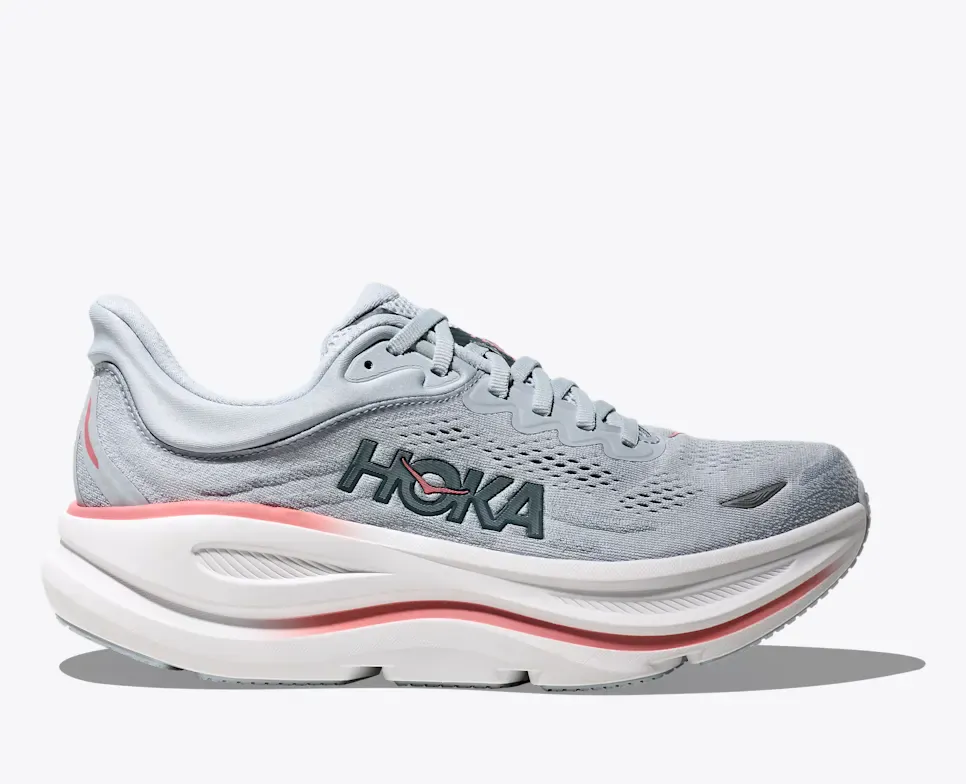 Hoka Women's Bondi 9 Running Shoes- Mineral Blue/ Washed Blue