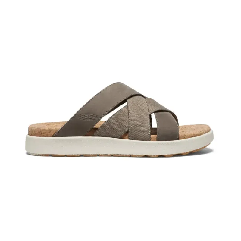 Keen Women's Elle Mixed Slide Sandals- Brindle/ Birch