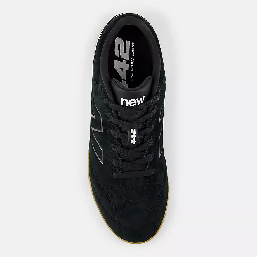 New Balance Unisex 442 Elite IN LS V3 Soccer Shoes- Black/ White - Image 4