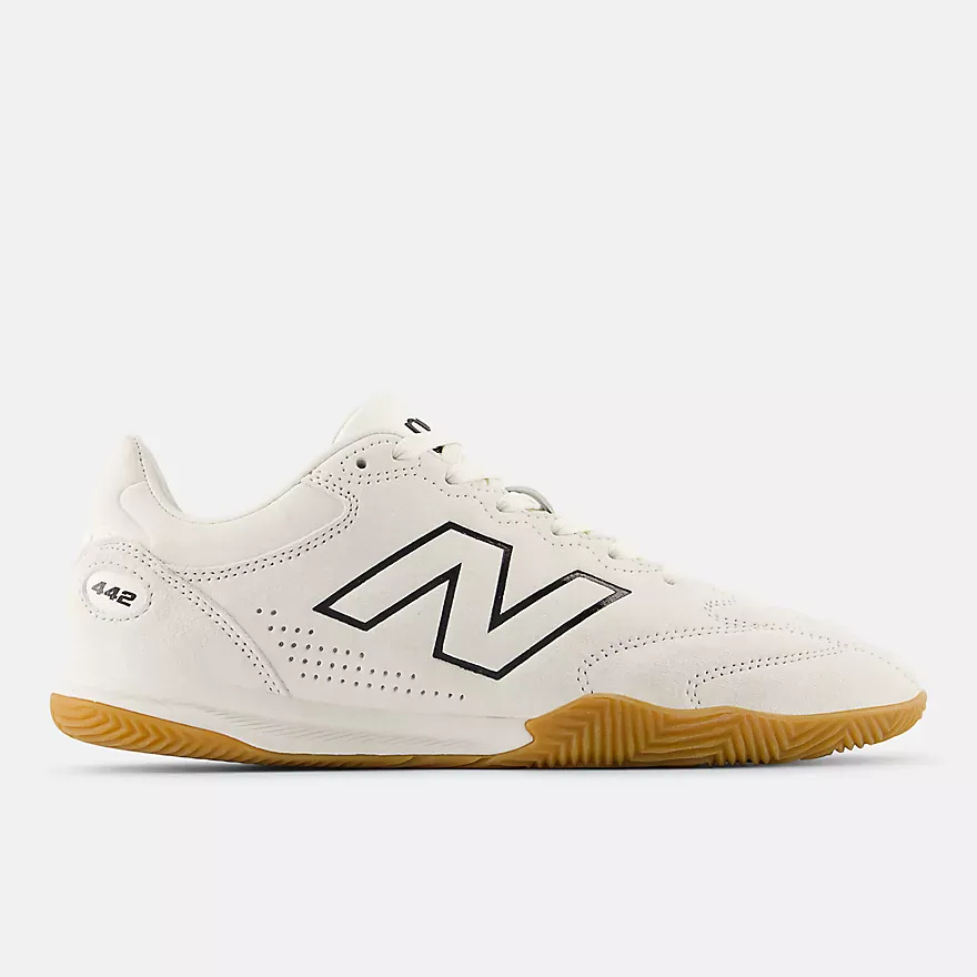 New Balance Unisex 442 Elite IN LS V3 Soccer Shoes- White/ Black