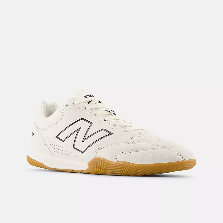 New Balance Unisex 442 Elite IN LS V3 Soccer Shoes- White/ Black - Image 4