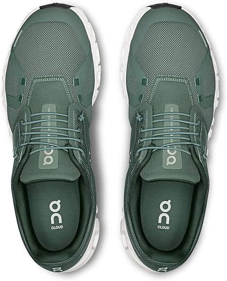 On Cloud Men's Cloud 6 Running Shoes- Olive/ Evergreen - Image 4