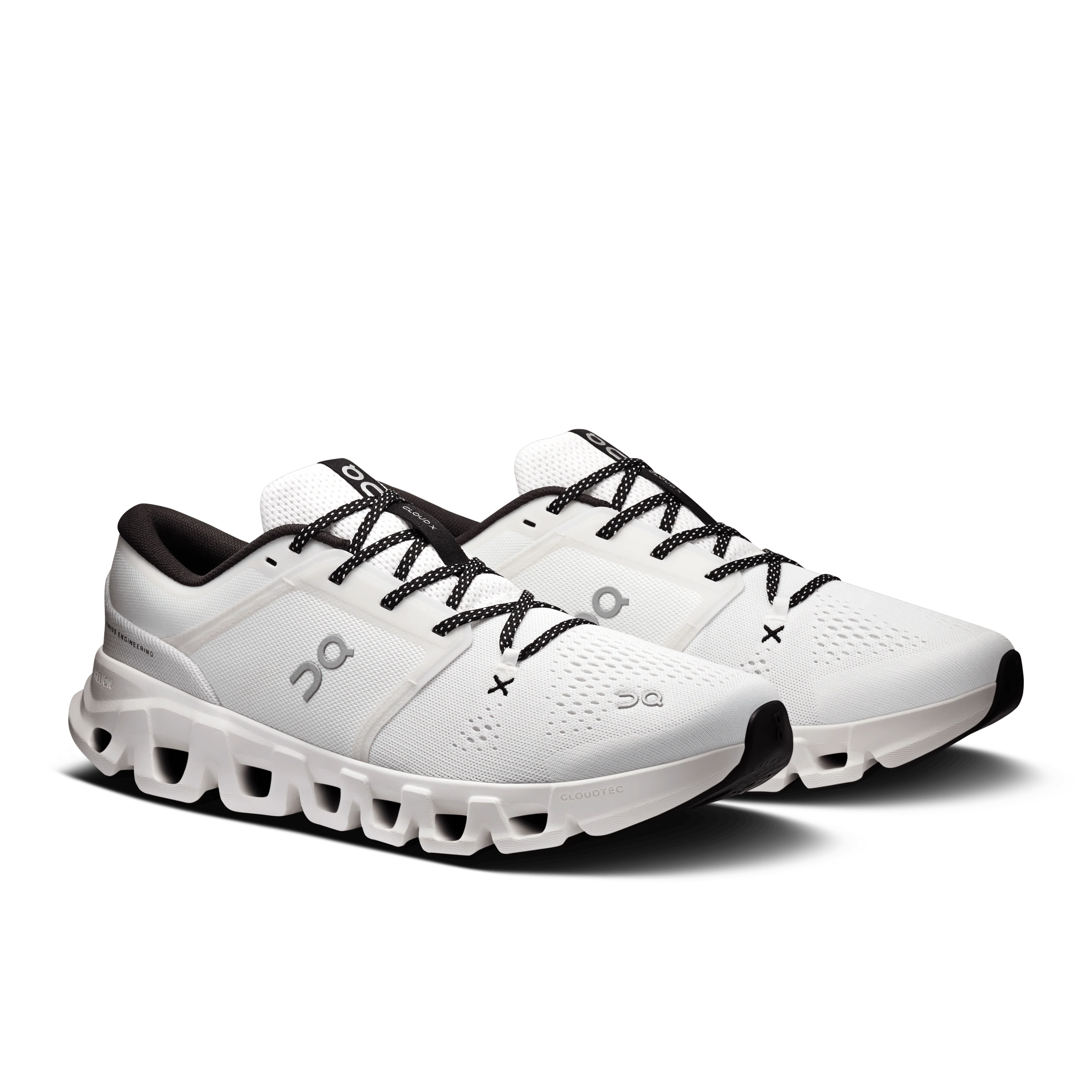 On Cloud Men's Cloud X5 Running Shoes- White/ Black - Image 2