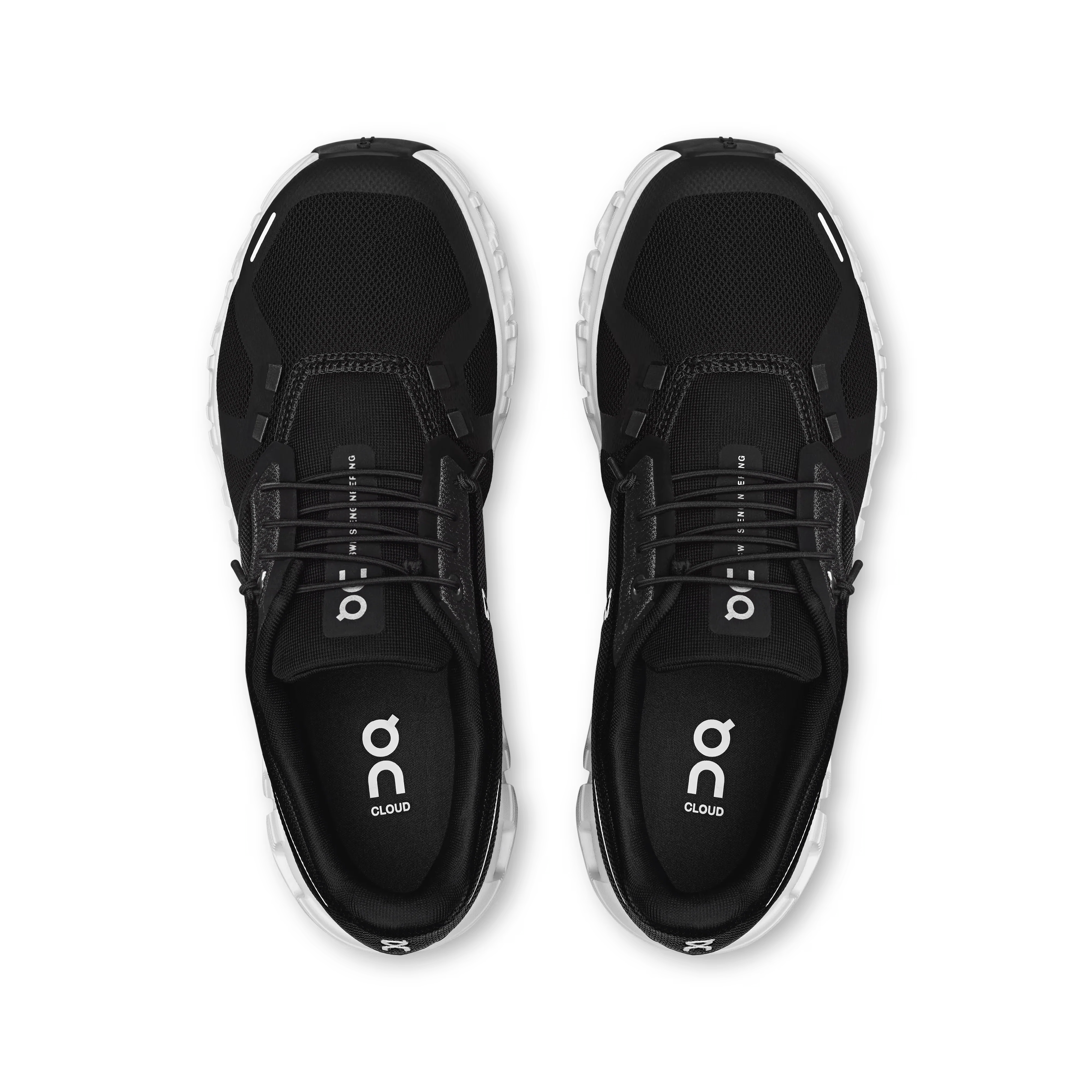 On Cloud Women's Cloud 6 Running Shoes- Black/ White - Image 2