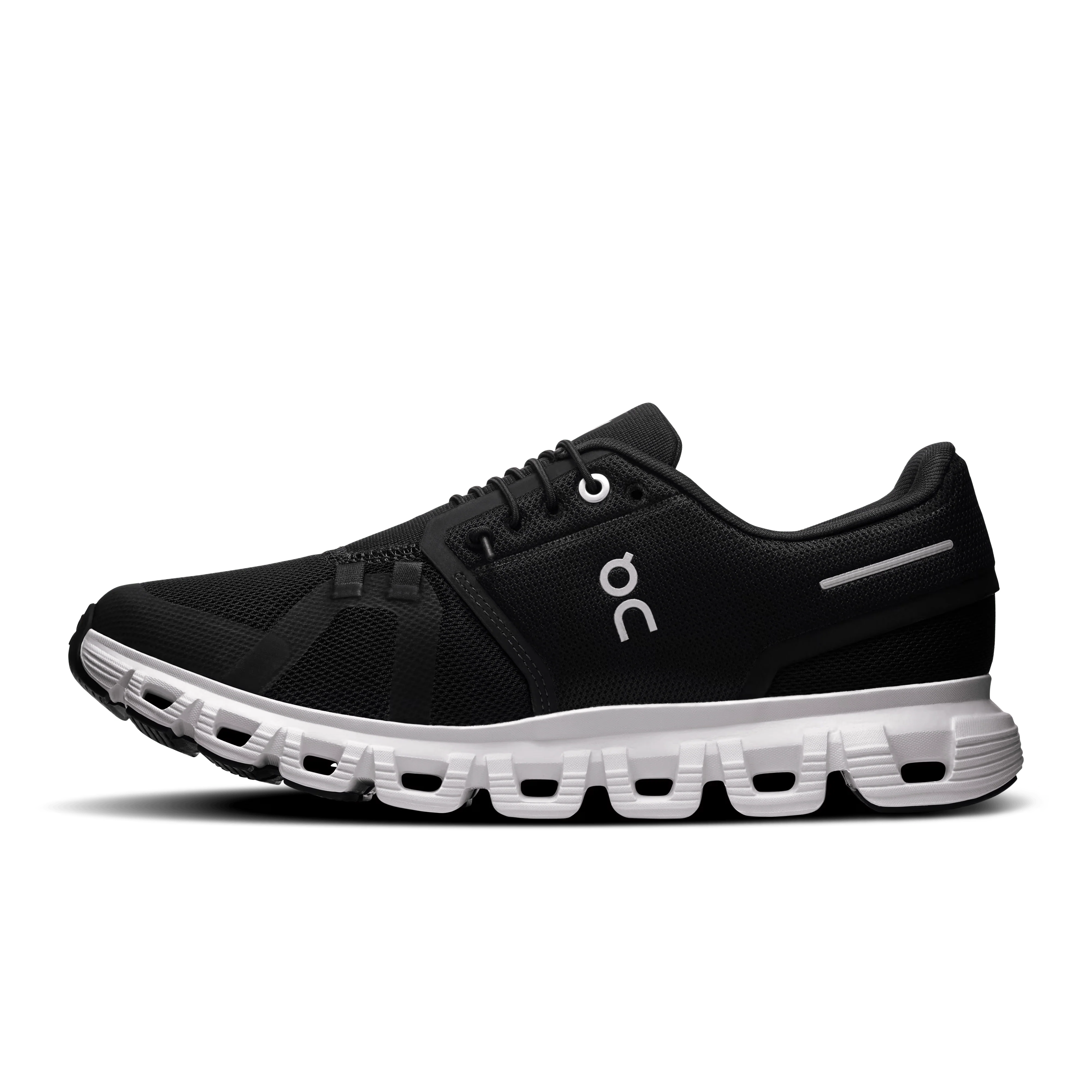 On Cloud Women's Cloud 6 Running Shoes- Black/ White - Image 4