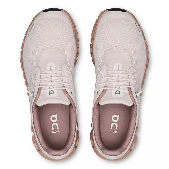 On Cloud Women's Cloud 6 Running Shoes- Oyster/ Biscuit - Image 4