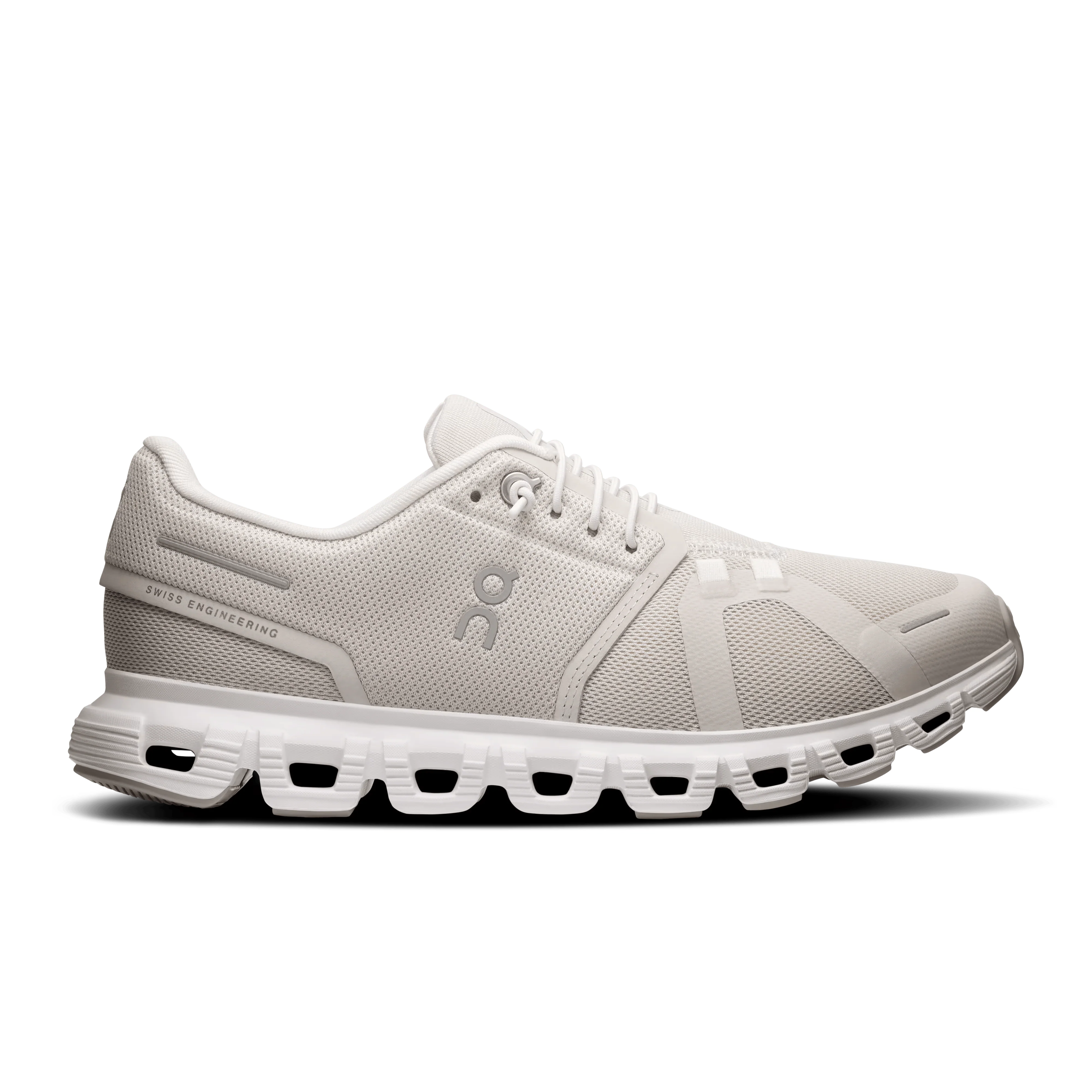 On Cloud Women's Cloud 6 Running Shoes- Pearl/ White