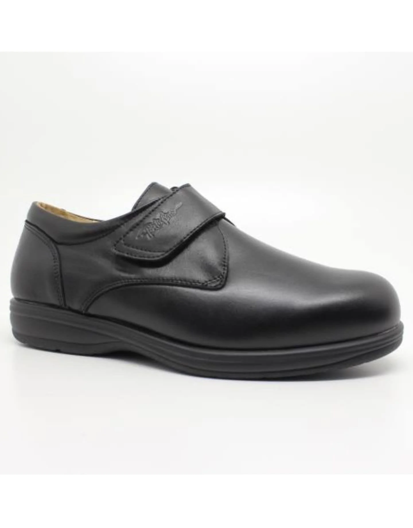 Portofino Men's ND-4050 Velcro Stretch Shoes- Nero Stretch