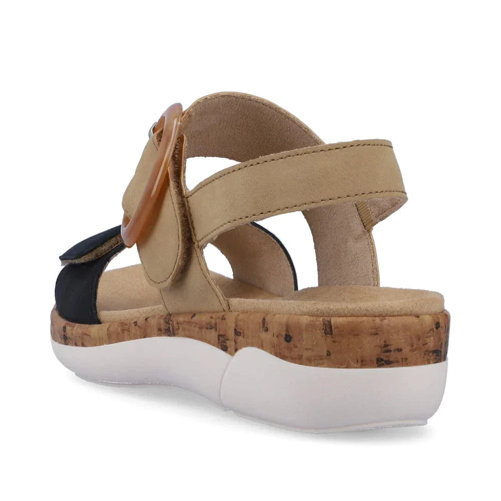 Remonte Women's R6853-60 Adjustable Sandals- Beige Combi - Image 6