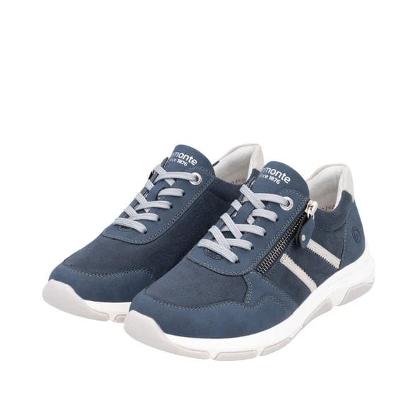 Remonte Women's D1S04-14 Walking Sneakers- Blue Combi - Image 3