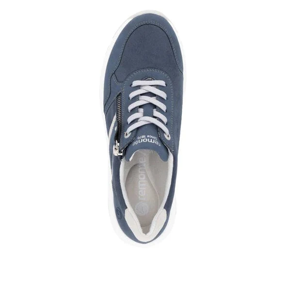 Remonte Women's D1S04-14 Walking Sneakers- Blue Combi - Image 5