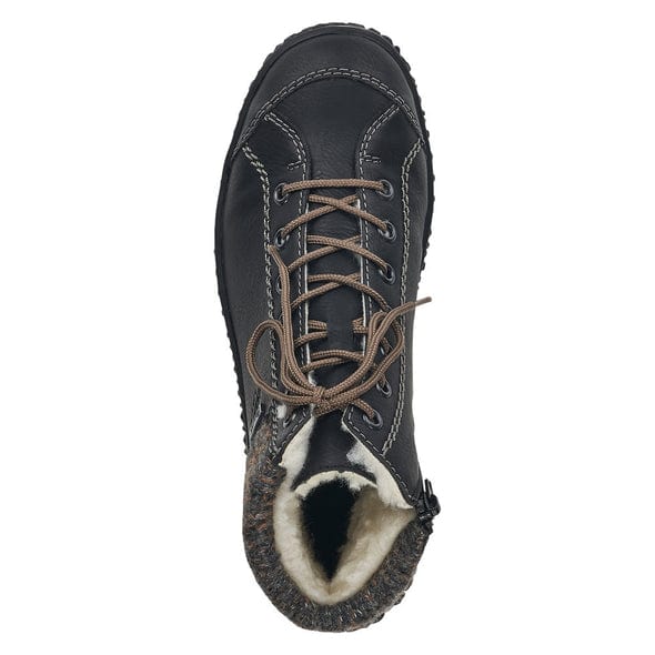 Rieker Women's Z4243-01 Lace & Zip Ankle Boots- Schwarz - Image 3