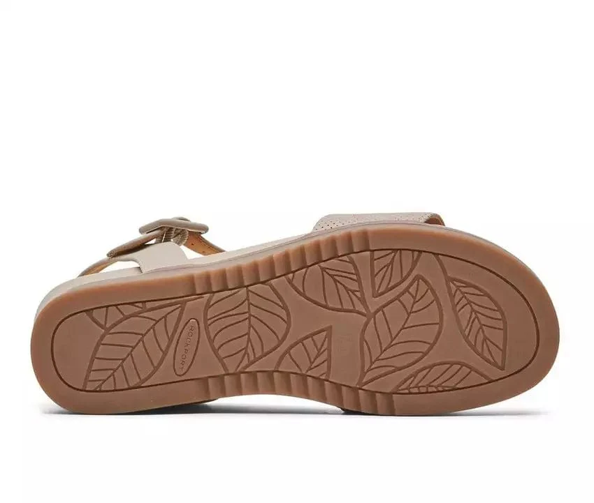 Rockport Women's Delanie 2 Platform Wedge Sandals- Beige - Image 3