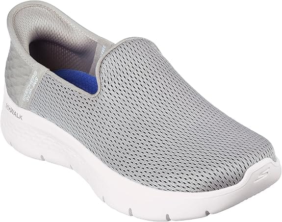Skechers Women's Go Walk Flex Slip Ons- Taupe/ Blue - Image 2
