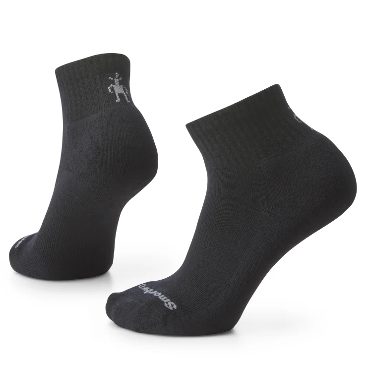 Smartwool Unisex Solid Rib Everyday Ankle Socks- Black