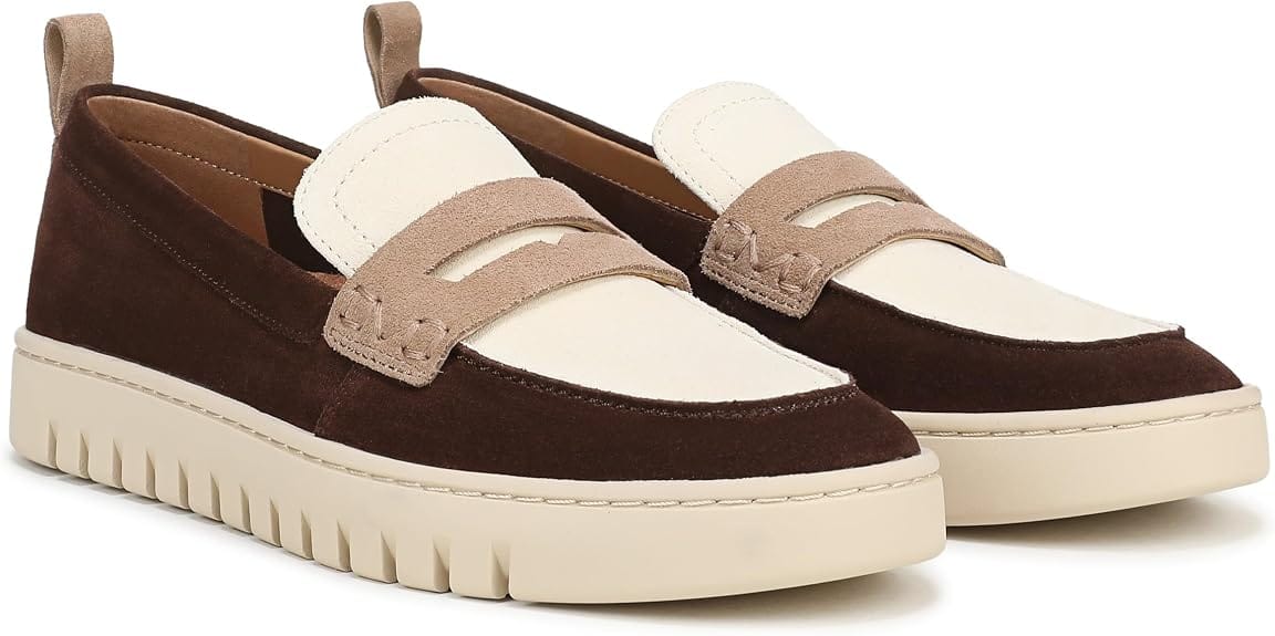 Vionic Women's Uptown IV Loafers- Chocolate Suede Multi - Image 2
